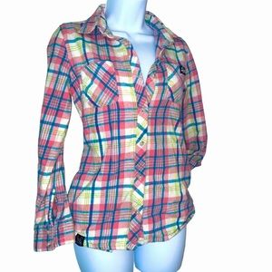 Dutch Bros Flannel Button Down, Small
